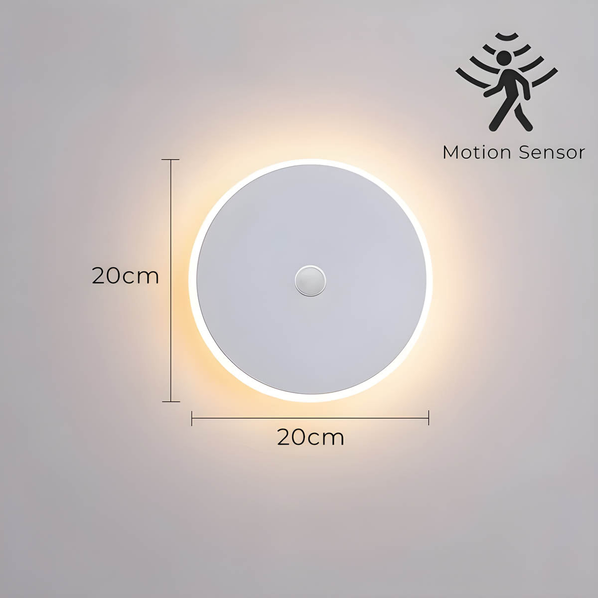 DOTS (Reduced Price | White, 20cm, Motion Sensor, Neutral White | 3500-5500K)