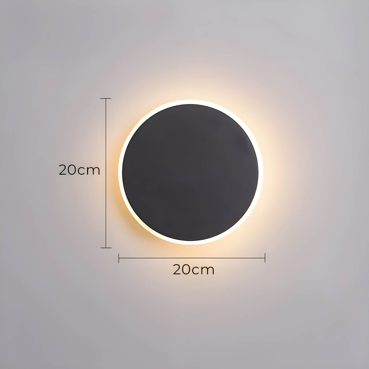 DOTS (Reduced Price | Black, 20cm, No Switch, Warm White | 2700-3500K)