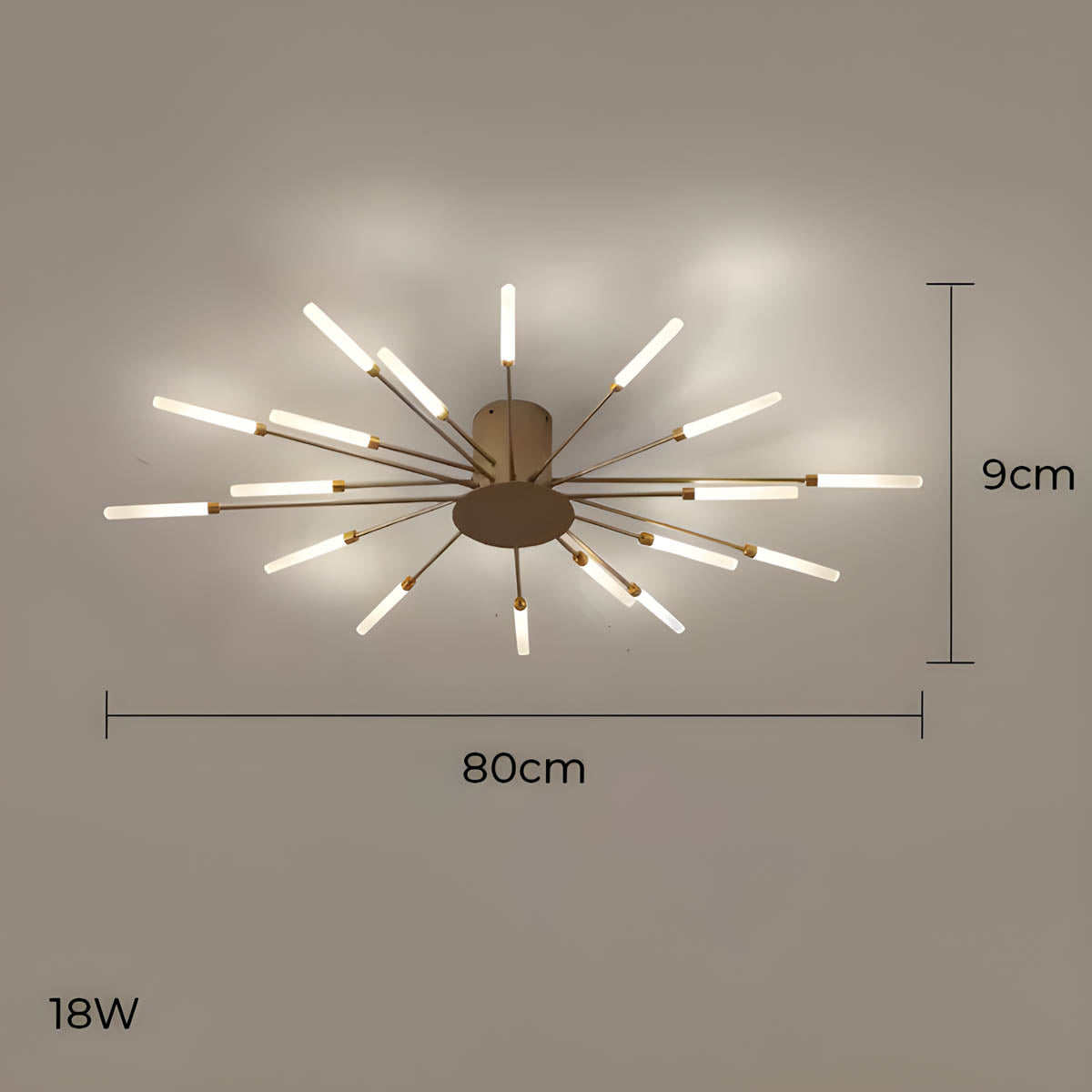 STELLA (Reduced Price | Gold 18 Heads | 80cm | 31.5")