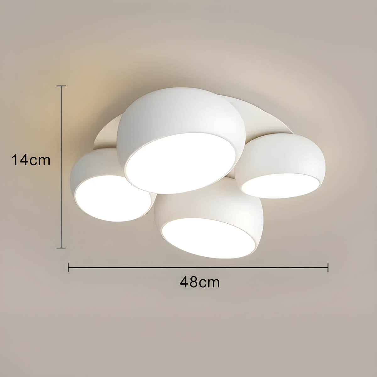 HELSINKI (Reduced Price | White, 4 Heads | 48cm / Warm White)