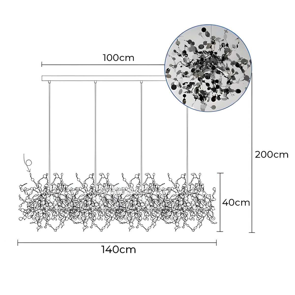 KATYA (Reduced Price |Silver | 140cm / Warm White)