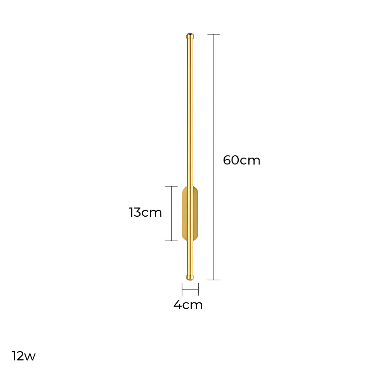 LANCE (Reduced Price | Gold / 60cm / Ellipse | Warm White)