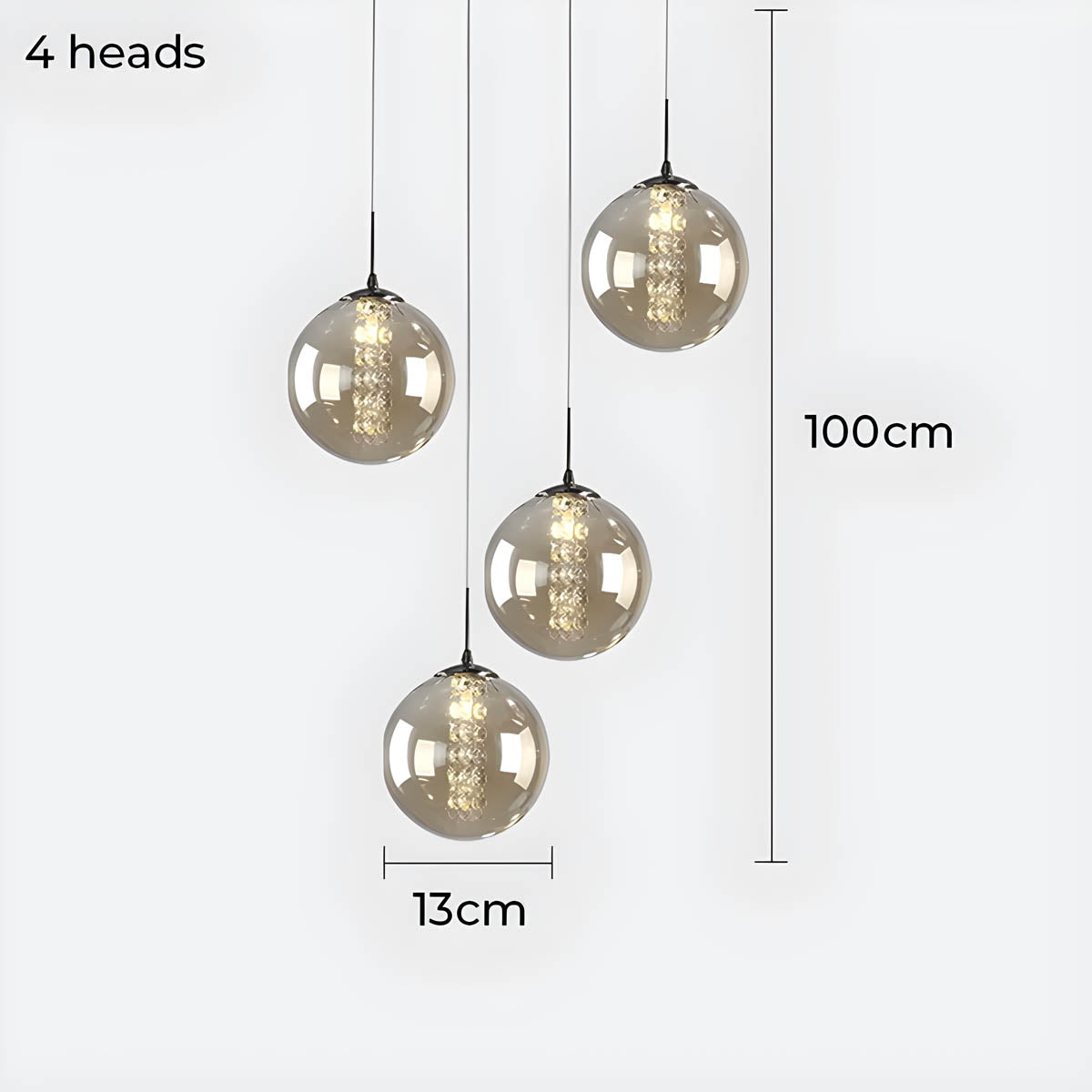 ROBYN (Reduced Price | 4 Heads / Smoke Grey / Black)