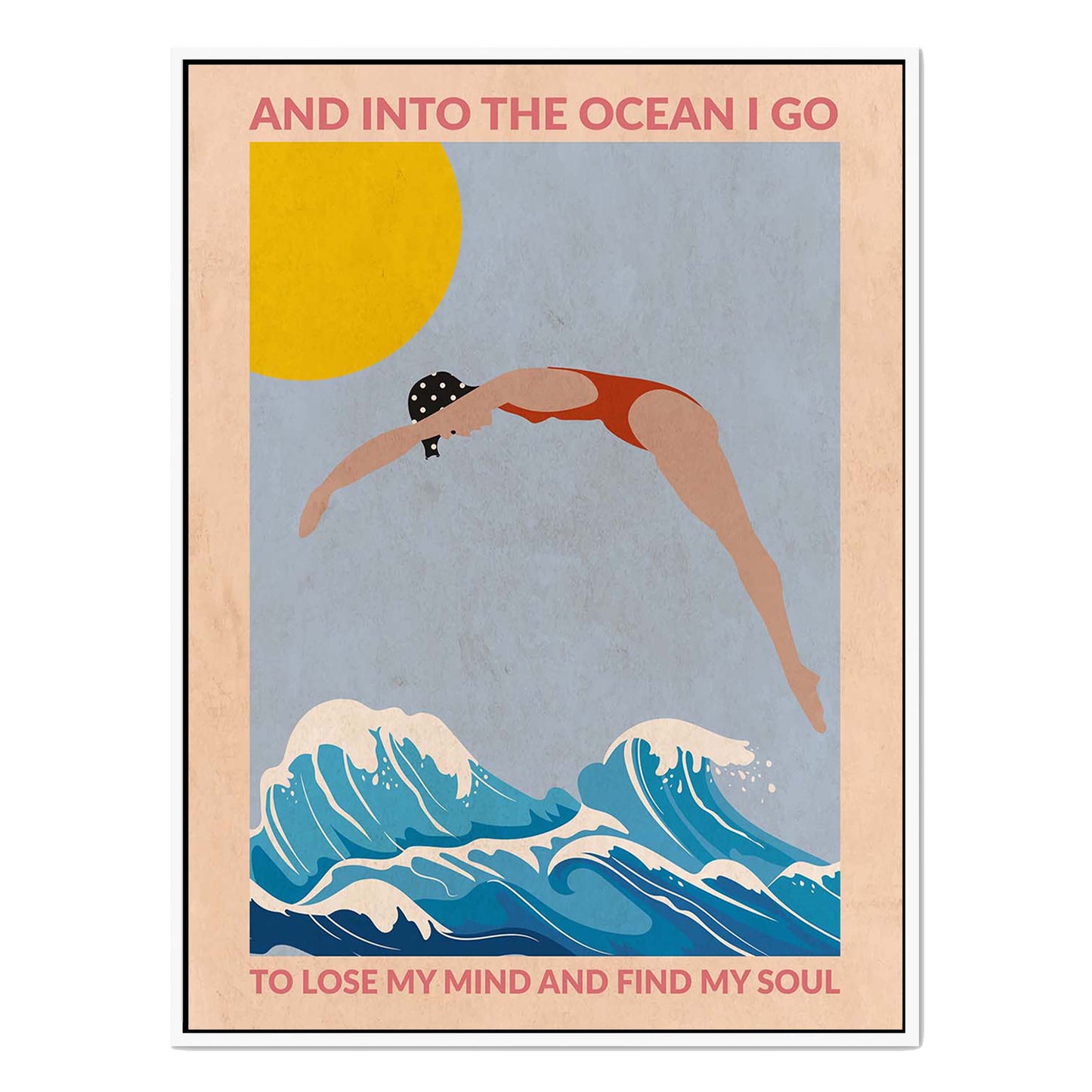 DIVE GIRL (RED) | CANVAS