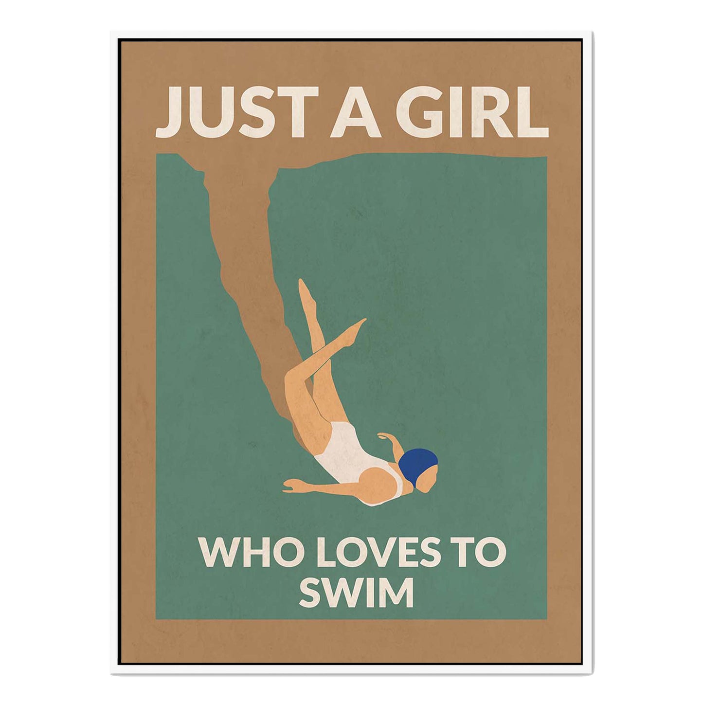 JUST A GIRL WHO LOVES TO SWIM | CANVAS