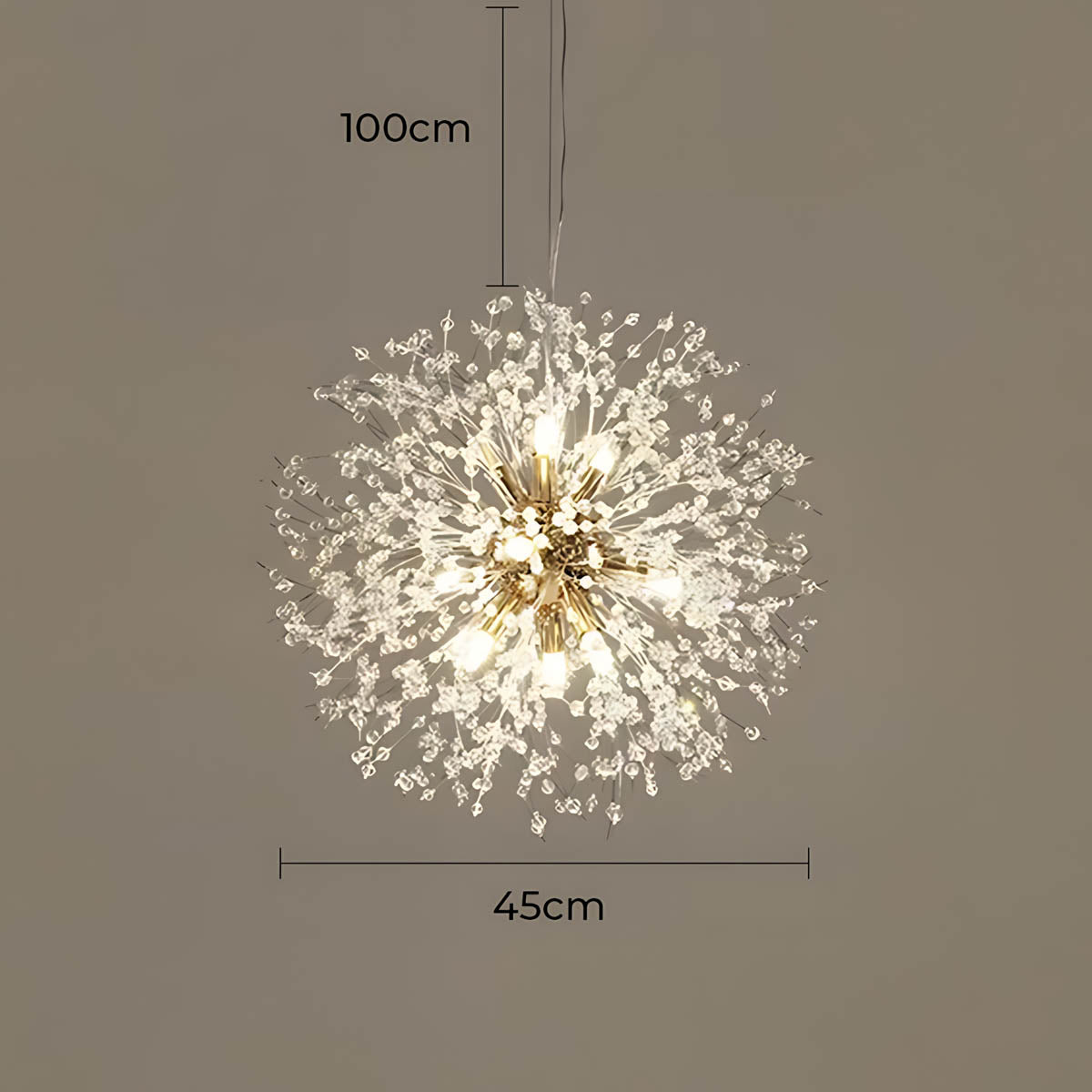 FLYKRA (Reduced Price | Gold, 45cm, Warm White)