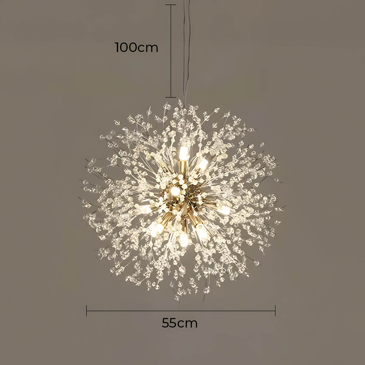 FLYKRA  (Reduced Price | Gold | 55cm | G9*12 / Warm White)