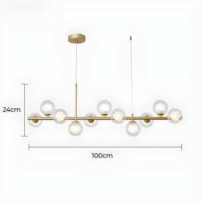 SPHERA (Reduced Price | Gold | Double Glass / 11 Heads 100cm | 39.5" / Warm White)
