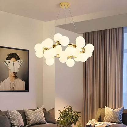 OEIRAS (Reduced Price | Gold | Frosted White | 25 Heads / Warm White)