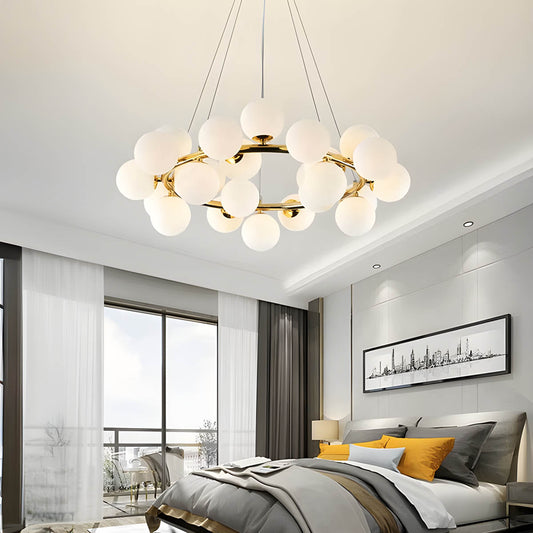 OEIRAS (Reduced Price | Gold | Frosted White | 25 Heads / Warm White)