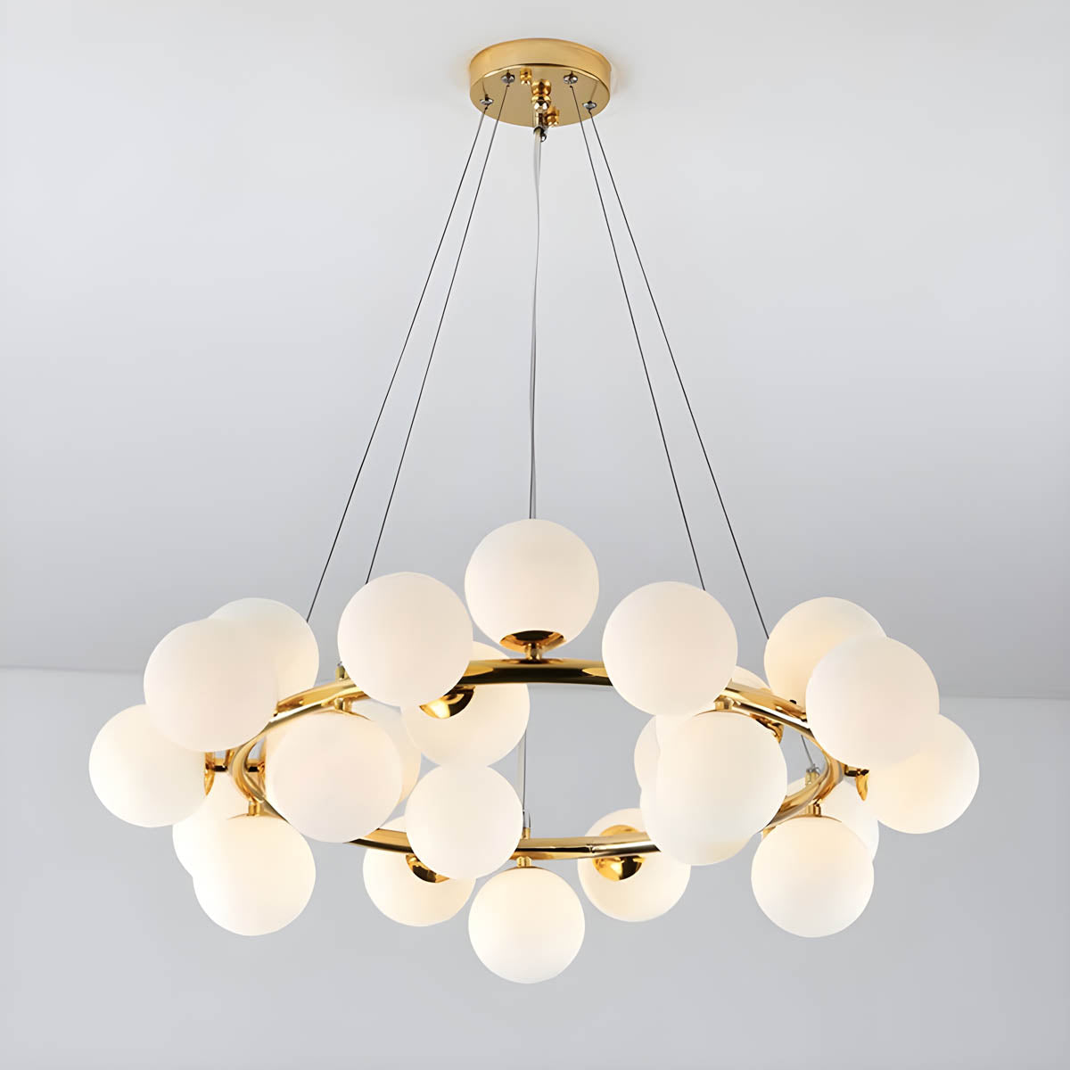 OEIRAS (Reduced Price | Gold | Frosted White | 25 Heads / Warm White)