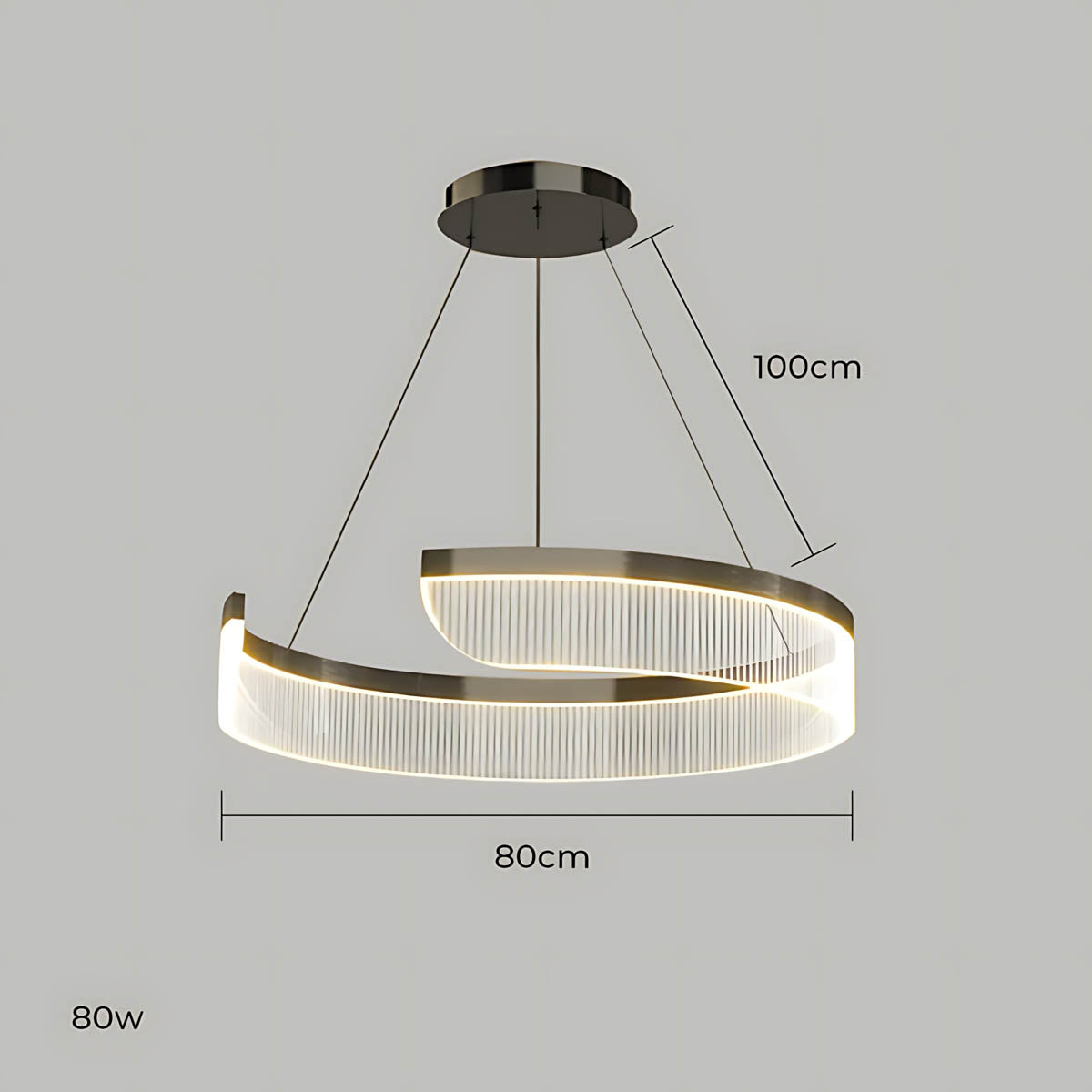 KATERINA (Reduced Price | 1 Ring | 80cm / Tricolor Dimmable (With RC))
