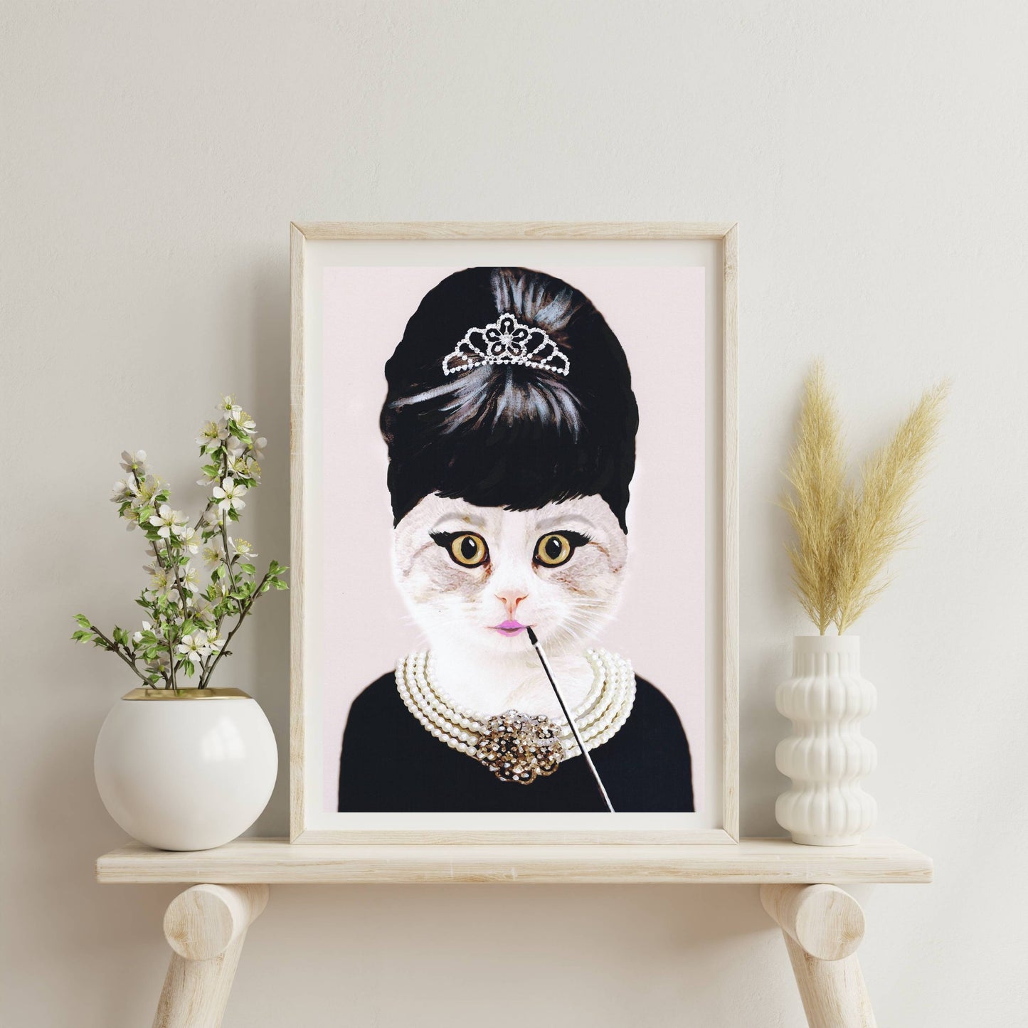 AUDREY HEPBURN CAT | PRINT
