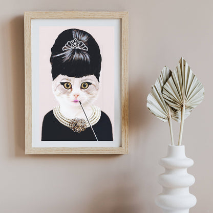 AUDREY HEPBURN CAT | PRINT