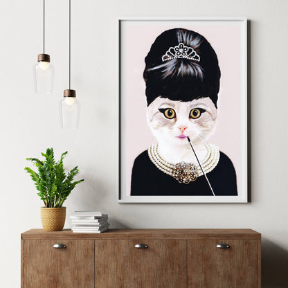 AUDREY HEPBURN CAT | PRINT