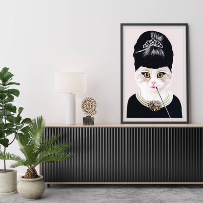 AUDREY HEPBURN CAT | PRINT