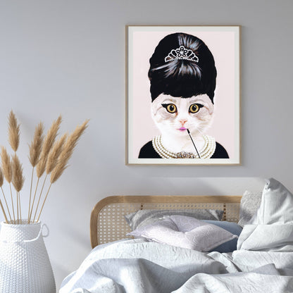 AUDREY HEPBURN CAT | PRINT