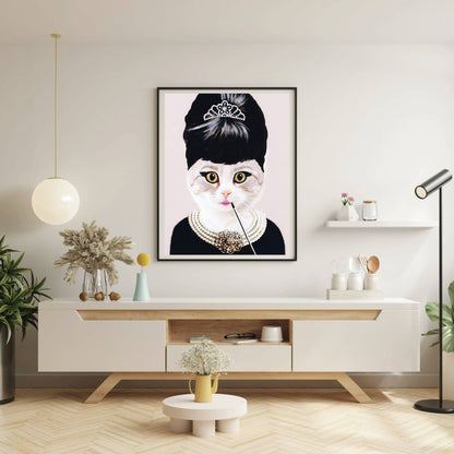 AUDREY HEPBURN CAT | PRINT