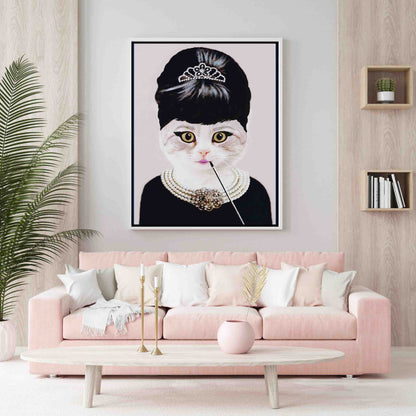 AUDREY HEPBURN CAT | CANVAS