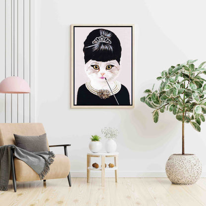 AUDREY HEPBURN CAT | CANVAS