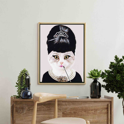 AUDREY HEPBURN CAT | CANVAS
