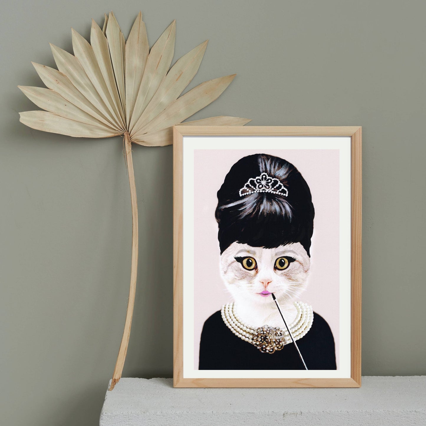 AUDREY HEPBURN CAT | PRINT