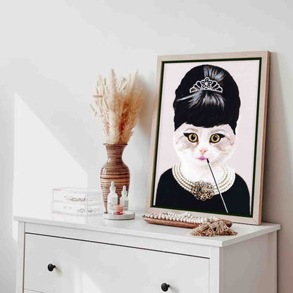 AUDREY HEPBURN CAT | CANVAS