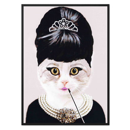 AUDREY HEPBURN CAT | CANVAS