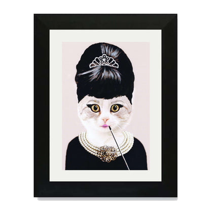 AUDREY HEPBURN CAT | PRINT