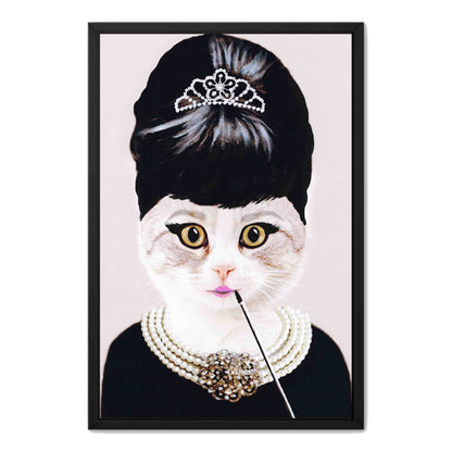 AUDREY HEPBURN CAT | CANVAS