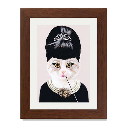 AUDREY HEPBURN CAT | PRINT