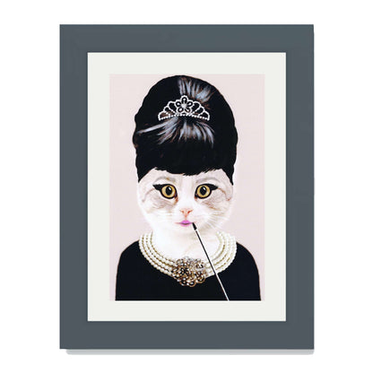 AUDREY HEPBURN CAT | PRINT