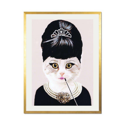 AUDREY HEPBURN CAT | PRINT