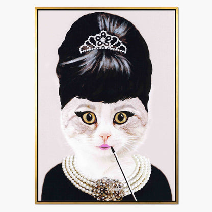 AUDREY HEPBURN CAT | CANVAS