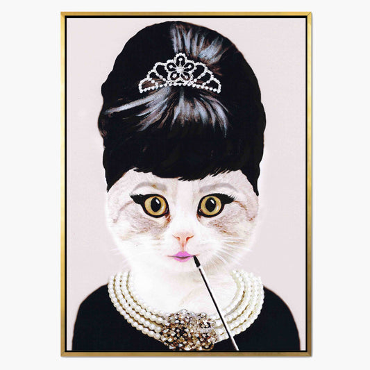 AUDREY HEPBURN CAT | CANVAS