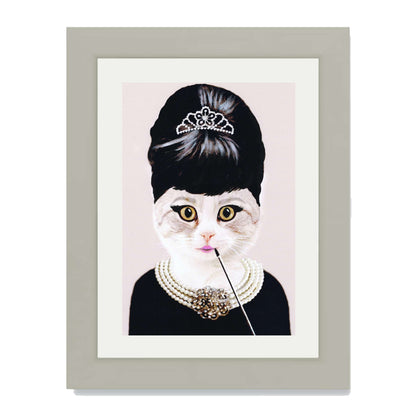 AUDREY HEPBURN CAT | PRINT