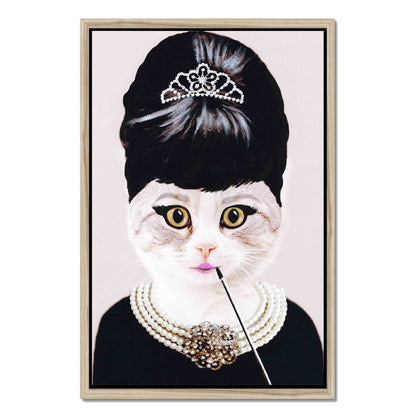 AUDREY HEPBURN CAT | CANVAS