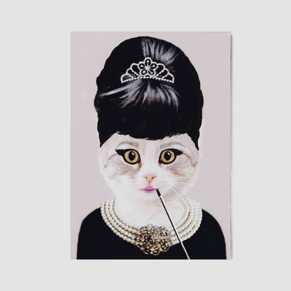 AUDREY HEPBURN CAT | CANVAS