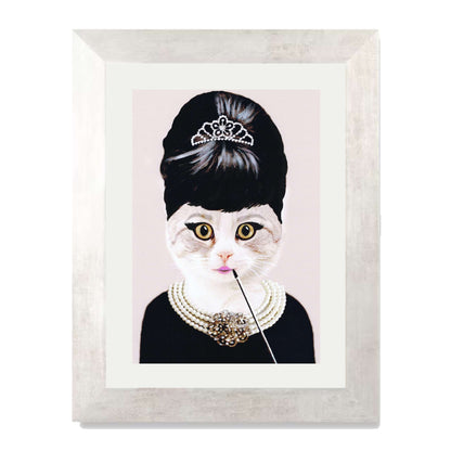 AUDREY HEPBURN CAT | PRINT