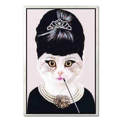 AUDREY HEPBURN CAT | CANVAS