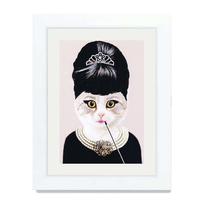 AUDREY HEPBURN CAT | PRINT