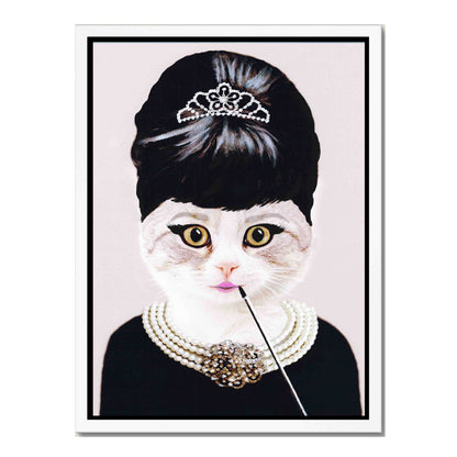 AUDREY HEPBURN CAT | CANVAS