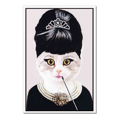 AUDREY HEPBURN CAT | CANVAS