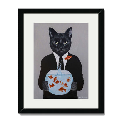 BLACK CAT WITH FISHBOWL | PRINT