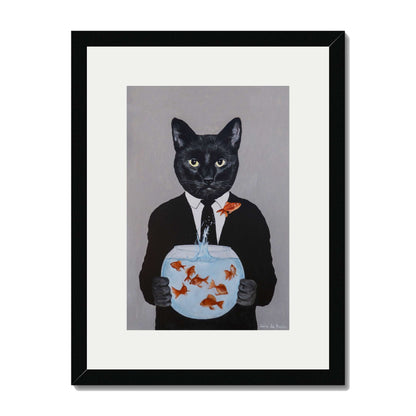 BLACK CAT WITH FISHBOWL | PRINT