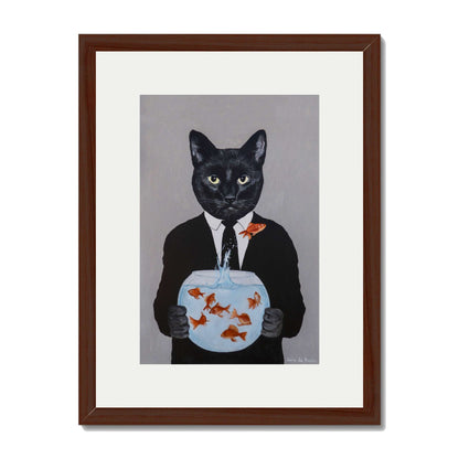BLACK CAT WITH FISHBOWL | PRINT