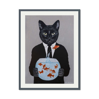 BLACK CAT WITH FISHBOWL | PRINT