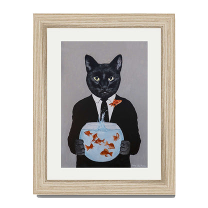 BLACK CAT WITH FISHBOWL | PRINT