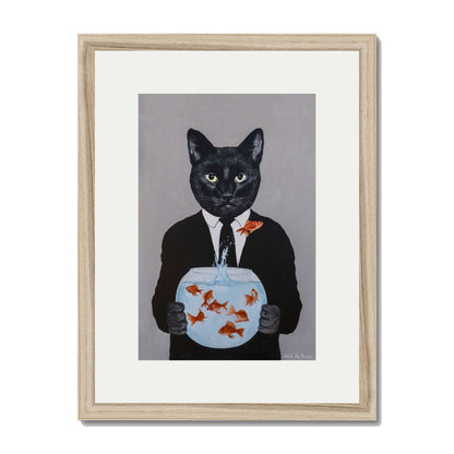 BLACK CAT WITH FISHBOWL | PRINT