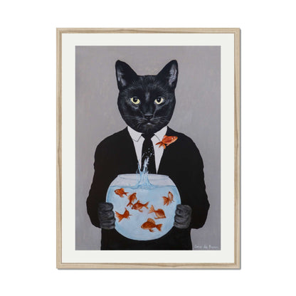 BLACK CAT WITH FISHBOWL | PRINT